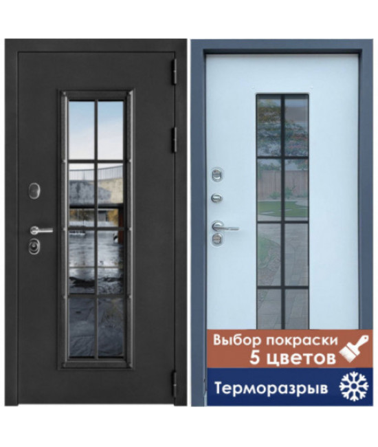 Входная дверь Дверной Континент Тичино Серый муар Термо терморазрыв (Цвет на выбор)